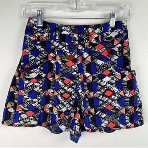Fire los angeles Print High Waisted Shorts